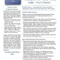 Fact Sheet Flyer for Social and Political Issues