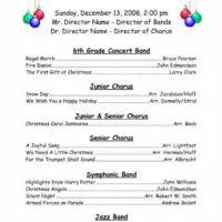Full-Page Performing Arts Program Cover