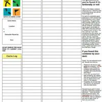 Geocache Log and Instructions