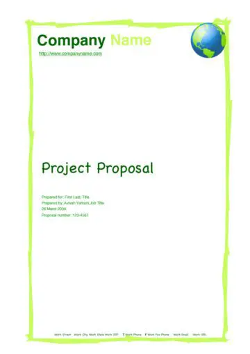 Green Globe Project Proposal Cover