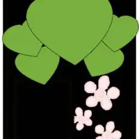 Green Hearts Baby Announcement