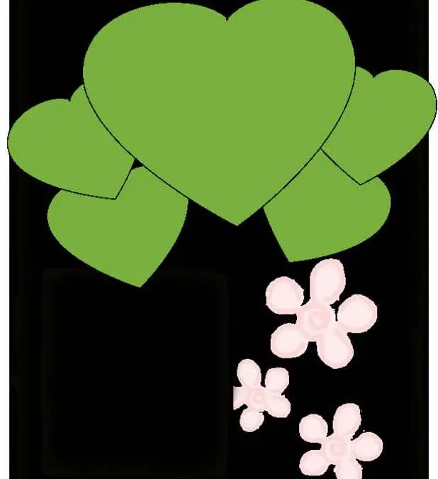 Green Hearts Baby Announcement