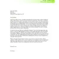 Green Personal Letterhead