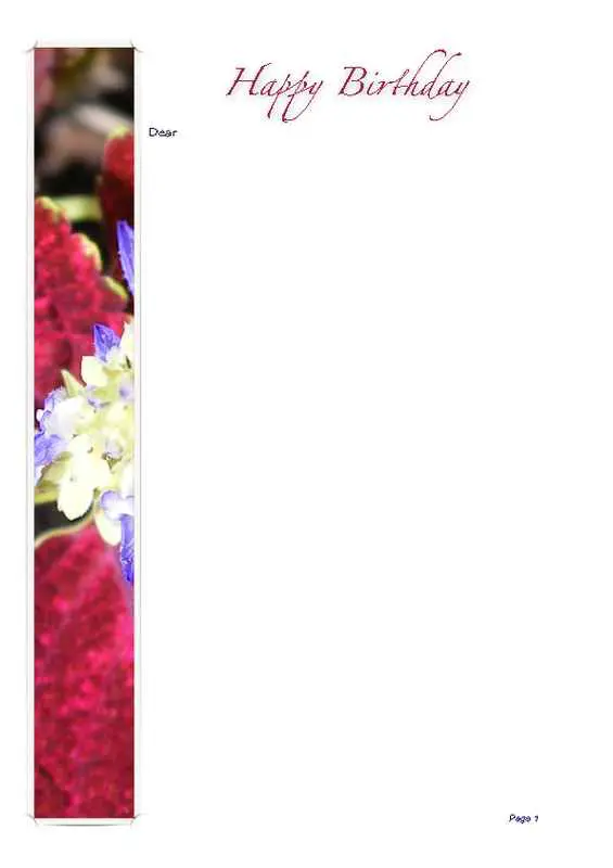 Happy Birthday Bouquet Stationery