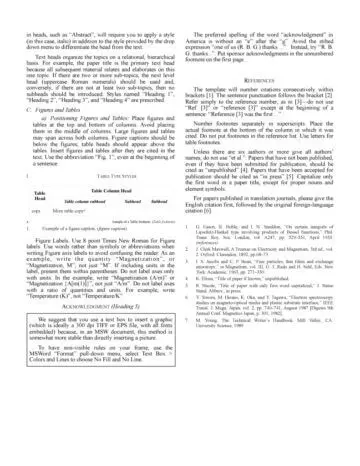 IEEE Conference Manuscript Page Three
