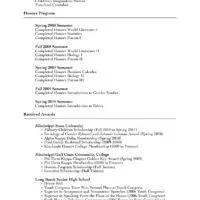 In-Depth Academic Resume Page Two