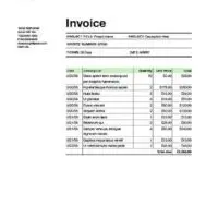 Itemized Invoice with Green Accents Itemized Invoice with Green Accents