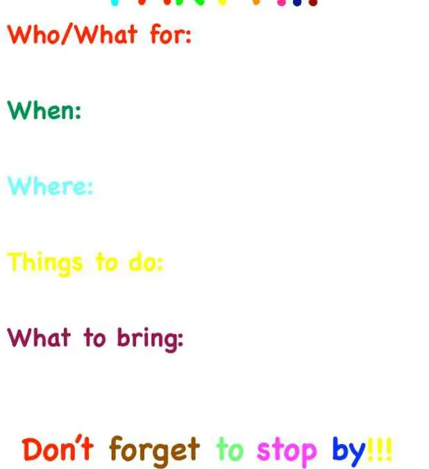 Large Portrait Party Invitation