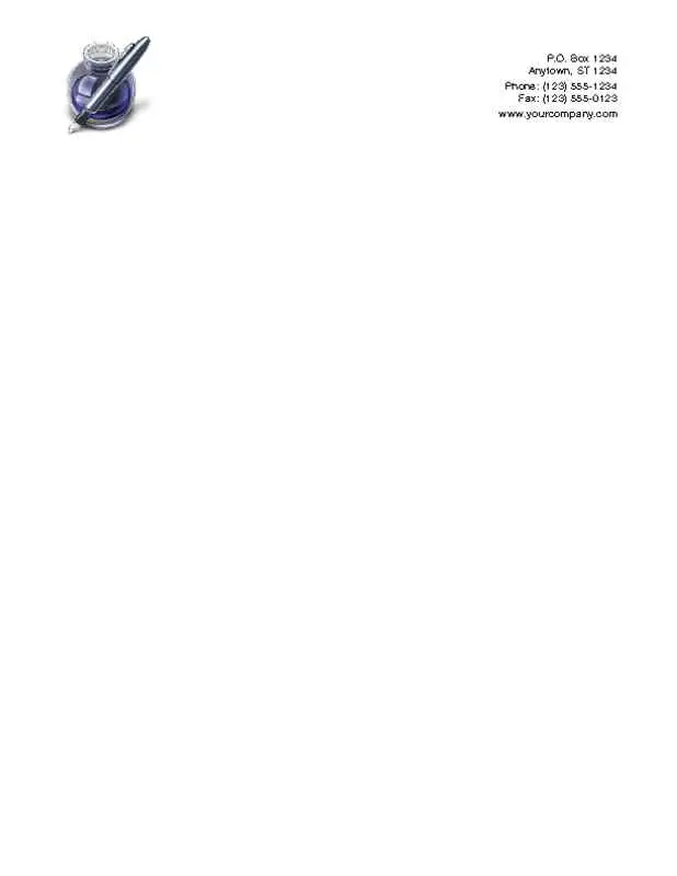 Letterhead with Logo and Contact Information