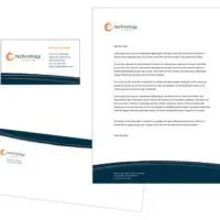 Navy Accent Business Card, Letterhead, and Envelope Set