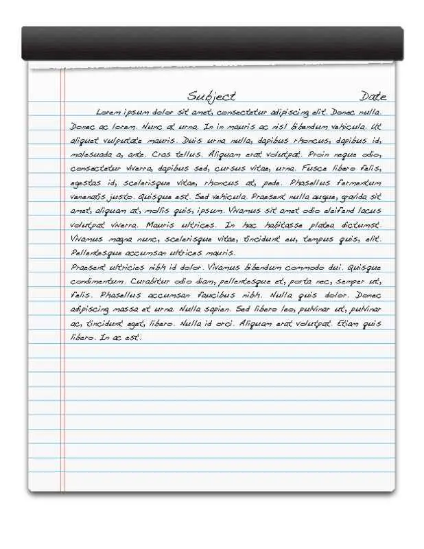 Notes on White Notepad Background