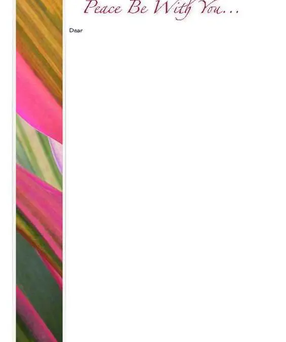 Peace Be With You Stationery