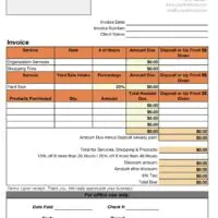 Professional Organizer Invoice