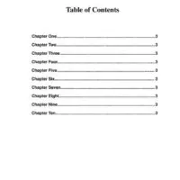 Publisher's Draft Chapter Book TOC