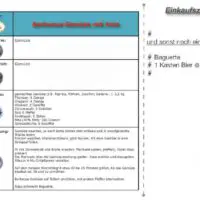 Recipe Card with Shopping List Recipe Card with Shopping List