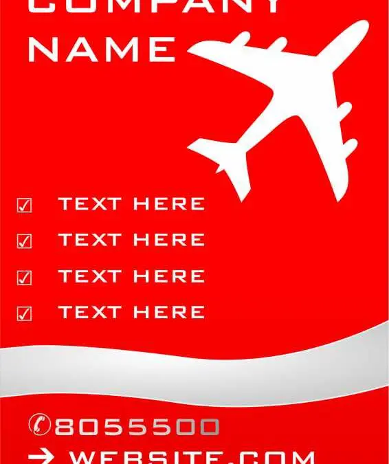 Red and White Airplane Poster