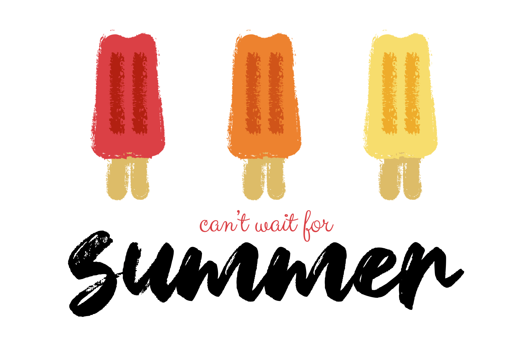 Summer Popsicle Postcard Template for Pages front