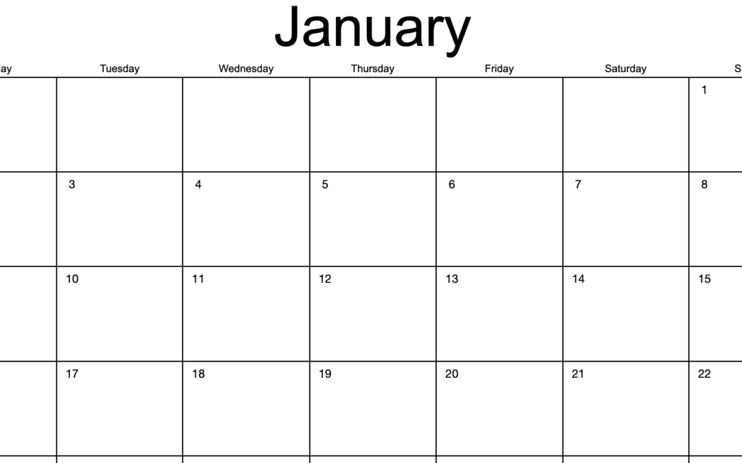 Landscape 2023 Monthly Calendar Template