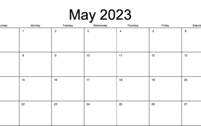 2023 Monthly Landscape Calendar Template US Letter Sunday Start