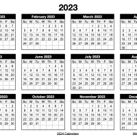 Landscape 2023 Annual Calendar Template