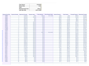 Loan Amortization Worksheet for Numbers
