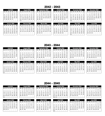 3-Year Academic At-a-Glance Calendar