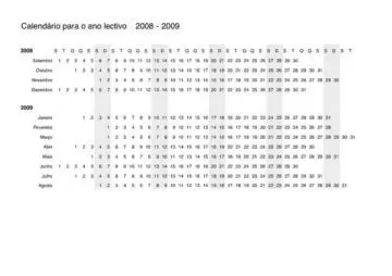 September 2008-December 2009 Calendar (Spanish) Version Two