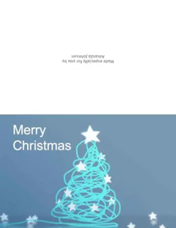 Set of 3 Folded Holiday Cards Blue