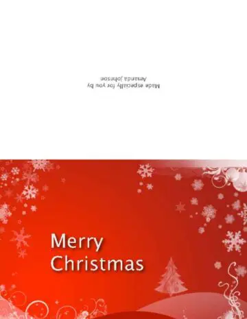 Set of 3 Folded Holiday Cards Red