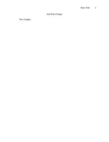 Simple APA Research Paper Text