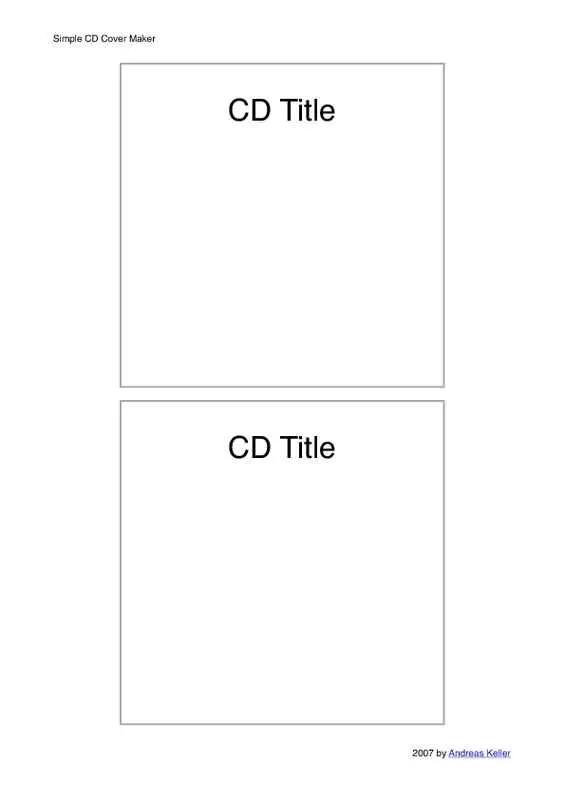 Simple CD Cover with Title