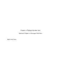 Simple Novel Manuscript Simple Novel Manuscript Chapter