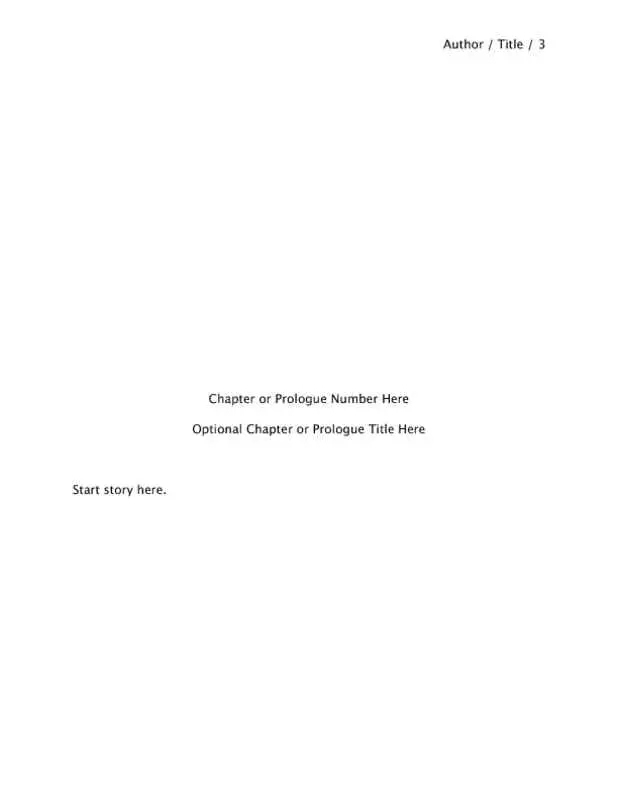 Simple Novel Manuscript Chapter