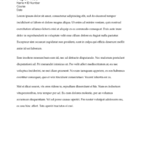 Simple Term Paper Layout First Page