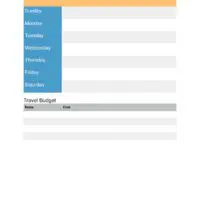 Simple Travel Itinerary with Budget