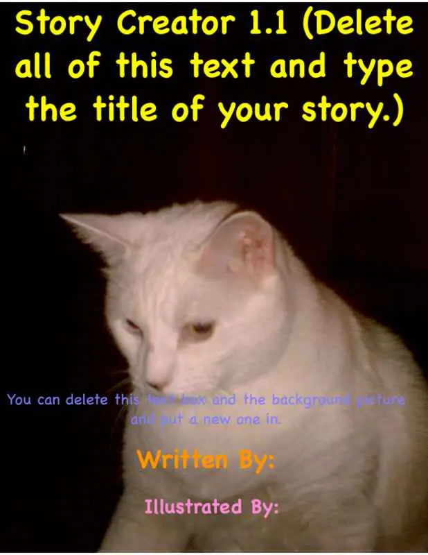 Storybook with Cover Pages and Copyright Cover One