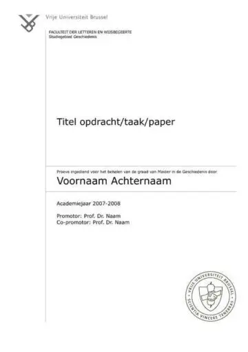 Thesis Template with Cover Page Cover Page