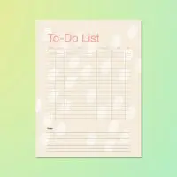 To-Do List with Water Spots