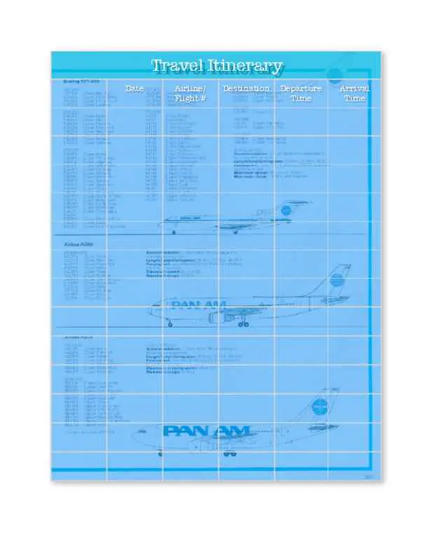 Travel Itinerary with Flight Tracking