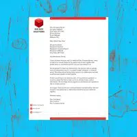 Red Line Letterhead Template for Pages