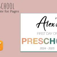 Boho Back to School Sign Template for Pages Boho Back to School Sign Template for Pages