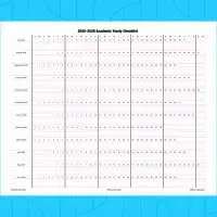 2025-2026 Horizontal School Yearly Checklist Calendar Template