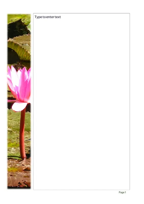 Water Lily Blank Stationery