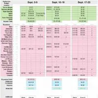 Weekly Financial Planning Worksheet