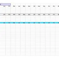 Yearly Home Budget with Quarterly Overviews