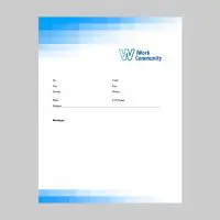 Blue Pixelated Fax Coversheet