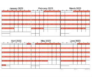 2023 Planning Calendar Template US Letter