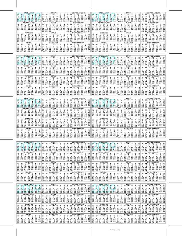 10-Up 2009 Pocket Calendars