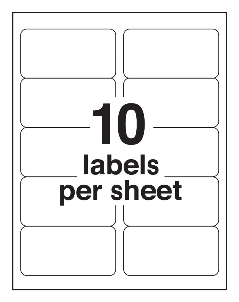 10-Up Blank Shipping Labels Avery 8163