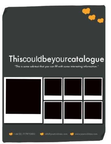 14-Page Black and Orange Catalogue Cover
